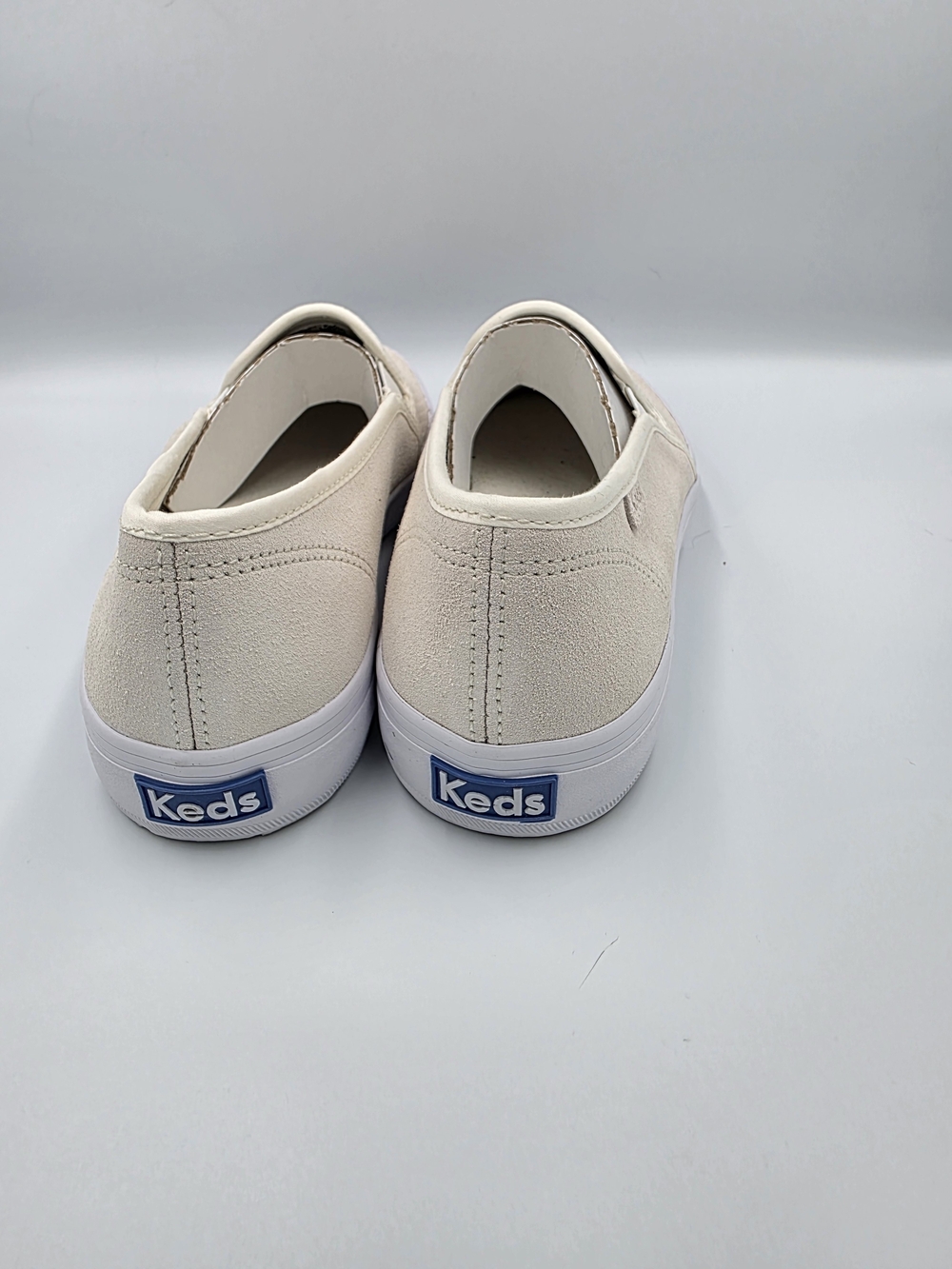 Keds Double Decker Suede II Women’s Low Top Suede Slip-On Sneakers Cream - Picture 4 of 5